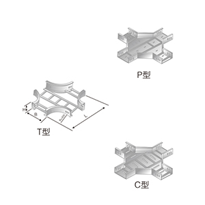 LQJ-04AT、P、C型鋁合金水平四通橋架