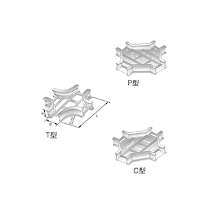 LQJ-04CT、P、C型鋁合金水平四通橋架